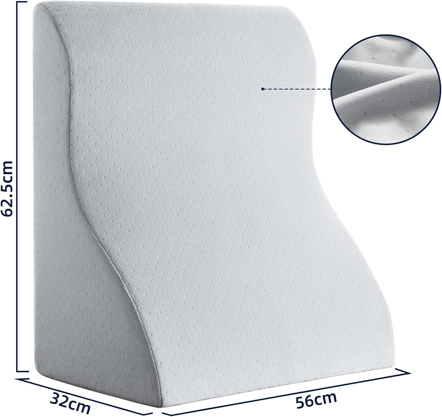 Memory foam reading pillow for bed