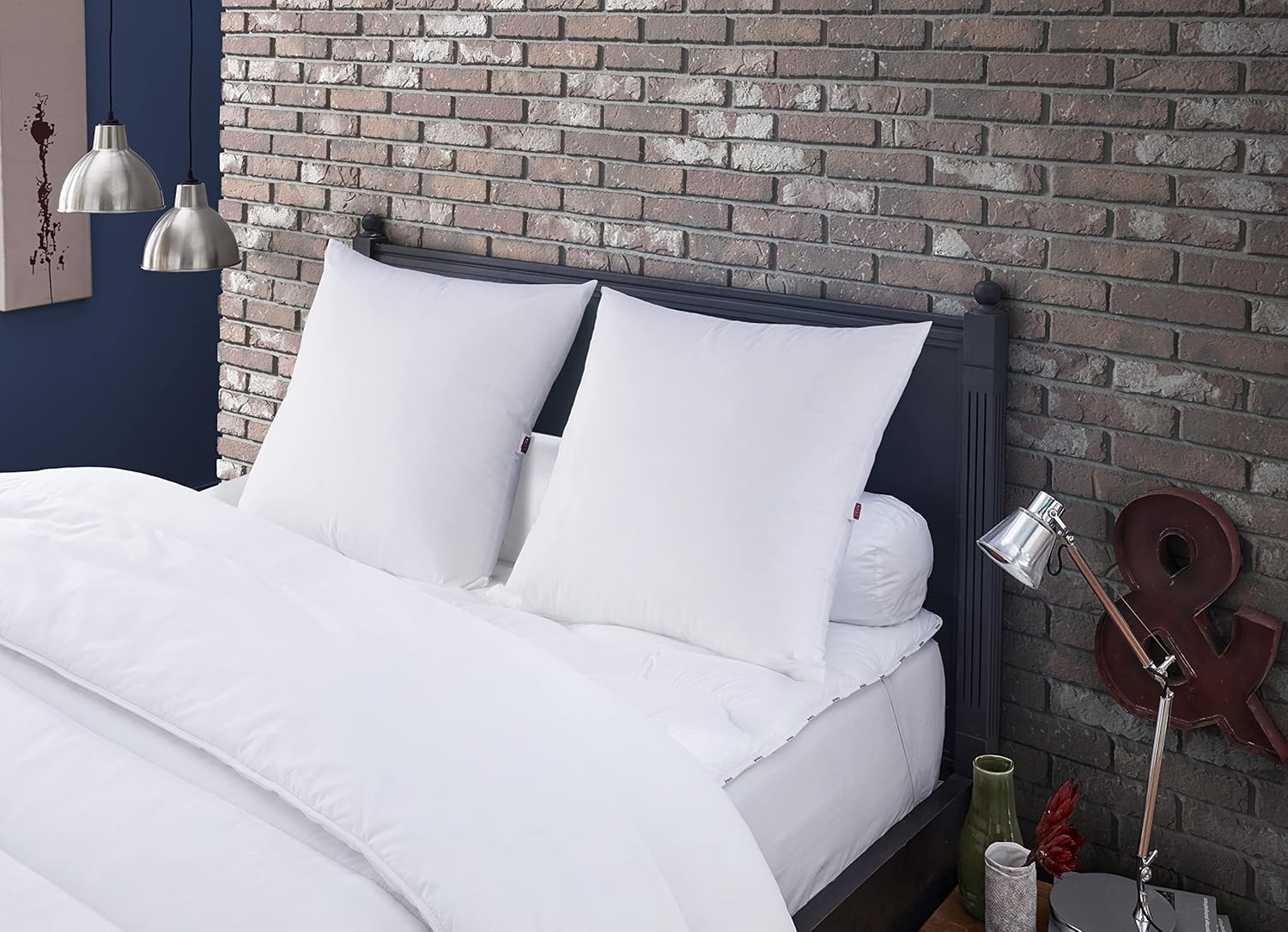 DODO Set of 2 Natural Pillows 60 x 60 cm | Firm Comfort